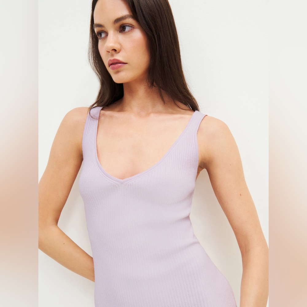 Reformation Heron Dress in Foxglove - Picture 4 of 10